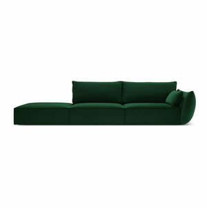 Sötétzöld bársony kanapé, jobb oldali 264 cm Vanda – Mazzini Sofas kép