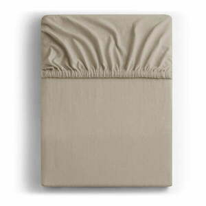 Világosbarna gumis jersey lepedő 240x220 cm Amber – Restilo kép