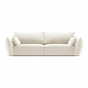 Bézs bársony kanapé 208 cm Vanda – Mazzini Sofas kép