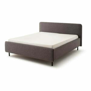 Antracitszürke kárpitozott franciaágy ágyrács nélkül 160x200 cm Primo – Meise Möbel kép