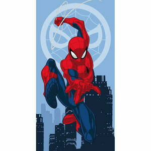 Piros-kék pamut gyerek fürdőlepedő 70x140 cm Spider-man "Jump" – Jerry Fabrics kép