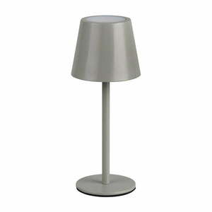 Szürke LED asztali lámpa fém búrával (magasság 21 cm) Diaz – Trio kép