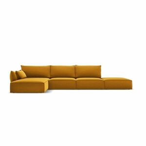 Mustársárga bársony sarokkanapé (bal oldali-heverő résszel) Vanda – Mazzini Sofas kép