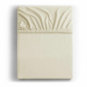 Bézs gumis jersey lepedő 160x200 cm Amber – Restilo kép