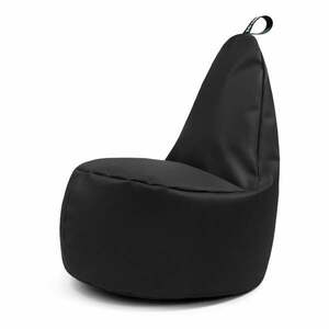 Fekete bőrutánzat babzsákfotel Lull L – So Soft? kép