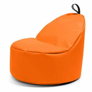 Narancssárga bőrutánzat babzsákfotel Round L – So Soft? kép
