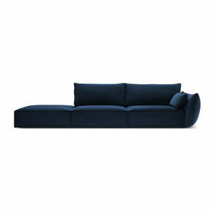 Sötétkék bársony kanapé, jobb oldali 264 cm Vanda – Mazzini Sofas kép