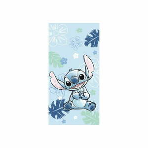Kék pamut gyerek fürdőlepedő 70x140 cm Lilo and Stitch "Ohana Blue" – Jerry Fabrics kép