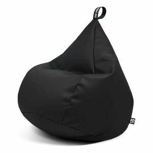Fekete bőrutánzat gyerek babzsákfotel Drop M – So Soft? kép