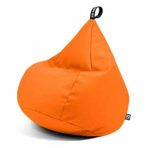 Narancssárga bőrutánzat babzsákfotel Drop L – So Soft? kép