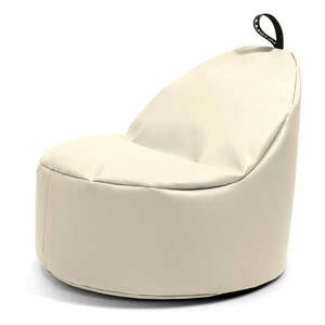 Bézs bőrutánzat gyerek babzsákfotel Round M – So Soft? kép