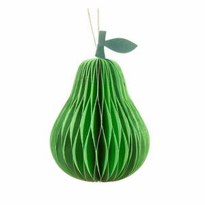 Papír kézzel készített karácsonyfadísz ø 7 cm Pear Honeycomb – Sass & Belle kép