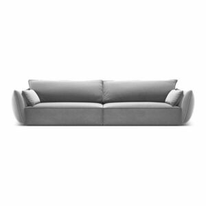 Világosszürke bársony kanapé 248 cm Vanda – Mazzini Sofas kép