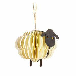 Papír kézzel készített karácsonyfadísz 9 cm Sheep Honeycomb – Sass & Belle kép