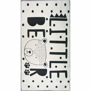 Fekete-fehér mosható gyerek szőnyeg 160x230 cm Little Bear – Vitaus kép