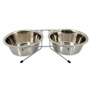 Rozsdamentes acél tálka szett állvánnyal kutyáknak ø 21 cm Dog Fantasy – Plaček Pet Products kép