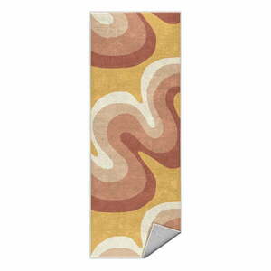 Okkersárga-törtrózsaszín mosható futószőnyeg 60x230 cm Strawberry Creamsicle – Mila Home kép