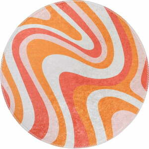 Narancssárga mosható kerek szőnyeg ø 120 cm Colors of Joy – Vitaus kép
