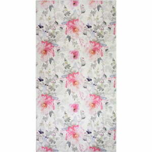 Rózsaszín-elefántcsont színű mosható szőnyeg 80x150 cm Pink Garden – Vitaus kép