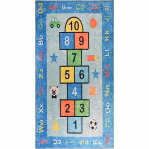 Kék mosható gyerek játszószőnyeg 100x160 cm Hopscotch Blue – Vitaus kép