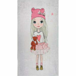 Mosható gyerek szőnyeg 100x160 cm Cute Girl and the Bear – Vitaus kép