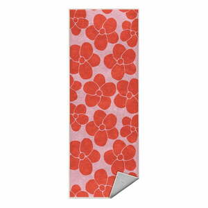 Piros-rózsaszín mosható futószőnyeg 80x200 cm Poppy Fields – Mila Home kép