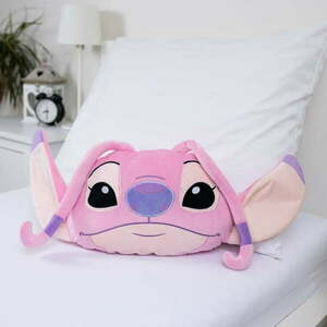 Fleece gyerek párna 41x32 cm Lilo and Stitch "Angel Pink" – Jerry Fabrics kép