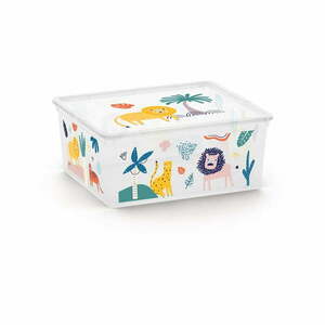 Fehér műanyag gyerek tárolódoboz 40x34x17 cm C Box Style – KIS kép