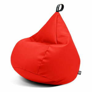 Piros bőrutánzat babzsákfotel Drop L – So Soft? kép