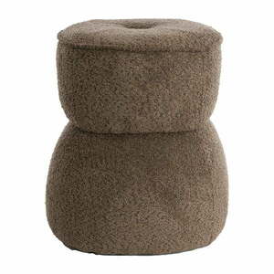 Barna buklé puff Leyla – Light & Living kép
