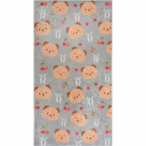 Szürke-barna mosható gyerek szőnyeg 120x180 cm Cute Teddies – Vitaus kép