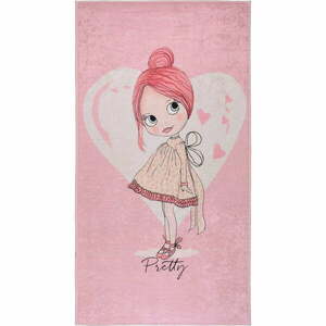 Rózsaszín mosható gyerek szőnyeg 80x120 cm Pretty Girl – Vitaus kép