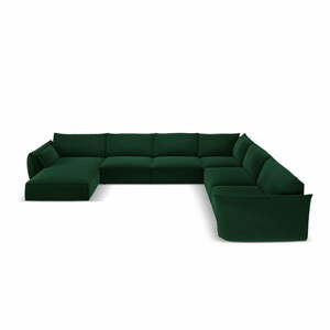 Sötétzöld sarokkanapé (jobb oldali) Vanda – Mazzini Sofas kép