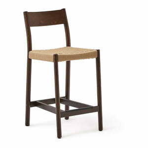 Barna-natúr színű tölgyfa bárszék (ülésmagasság 65 cm) Yalia – Kave Home kép