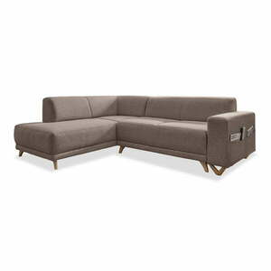 Barna kinyitható-tárolóhelyes sarokkanapé (bal oldali-L alakú) Classy Sophie – Miuform kép