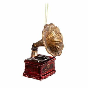 Kézzel készített karácsonyfadísz 11 cm Gramophone – Sass & Belle kép