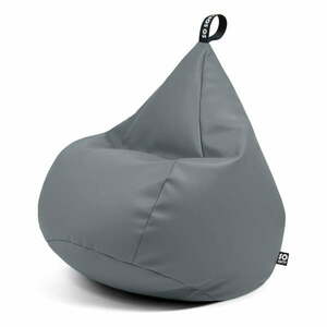 Szürke bőrutánzat gyerek babzsákfotel Drop M – So Soft? kép