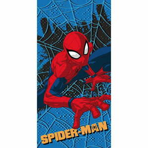 Piros-kék mikroszálas gyerek fürdőlepedő 70x140 cm Spider-man – Jerry Fabrics kép