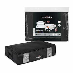 XXL Black Edition 3D fekete ágy alatti ruhatároló doboz, 145 l - Compactor kép