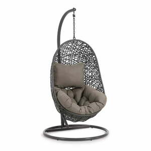 Sötétszürke műrattan kerti függőfotel Florina – Kave Home kép