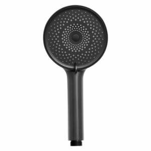 Matt fekete műanyag zuhanyfej ø 12 cm Softwater – Wenko kép