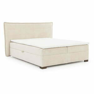 Bézs ágyneműtartós boxspring ágy 180x200 cm Lysa – Ropez kép