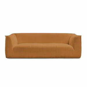 Mustársárga buklé kanapé 242 cm Giorgia – Bobochic Paris kép