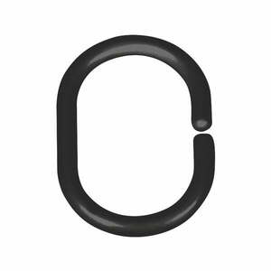 Shower Hooks 12 db-os fekete zuhanyfüggöny karika szett - Wenko kép