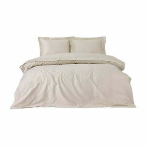 Bézs kétszemélyes hosszabbított pamut-szatén ágyneműhuzat 240x220 cm Elegant – Mijolnir kép