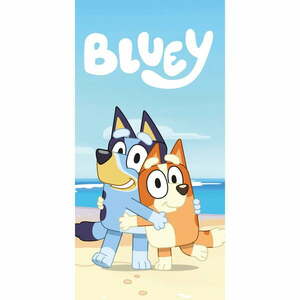 Kék-bézs pamut gyerek fürdőlepedő 70x140 cm Bluey "Beach" – Jerry Fabrics kép