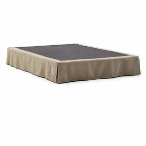 Szürkésbarna kárpitozott franciaágy 160x200 cm Jaira – Kave Home kép