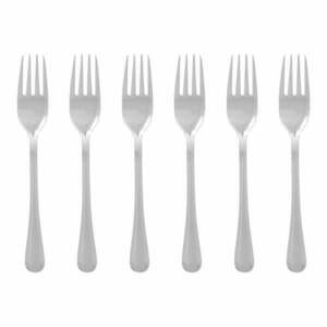 Ezüstszínű rozsdamentes acél desszertes villa szett 6 db-os Classic – Premier Housewares kép