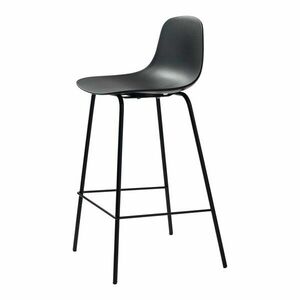 Fekete műanyag bárszék (ülésmagasság 67, 5 cm) Whitby – Unique Furniture kép