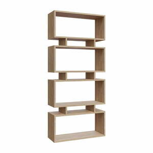 Natúr színű könyvespolc tölgyfa dekorral 72x25 cm Langdon – Kalune Design kép